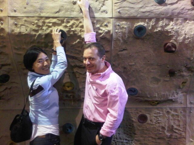 Post thanksgiving party – alison and jimmy at the rock wall