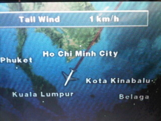 Mid air en route to Singapore