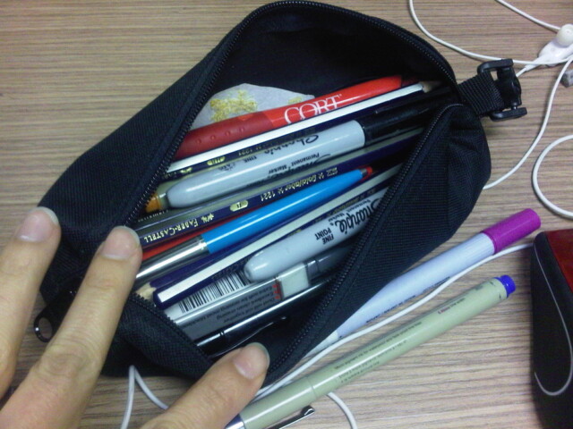 Really excited about the range of pens and pencils in my pencil case right now.