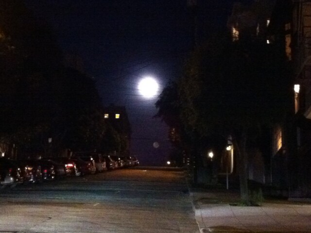 Pretty moon on walk home today