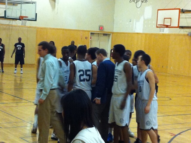At an Oakland bball game where jball is assistant coaching!