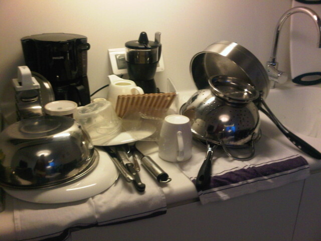 Did my own dishes today…sigh
