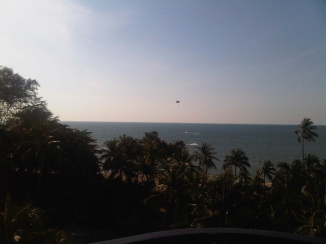 Paraglider in the distance
