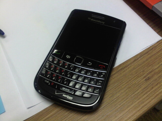 A picture of one blackberry from the other blackberry