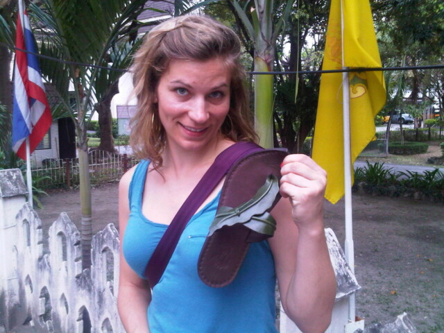 Just after our fantastic sandal store find in Chiang Mai