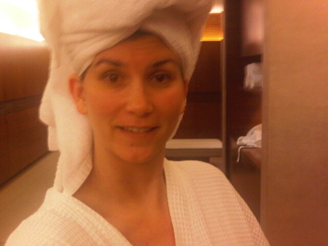 After 2hrs of hot springs I am clean and going up to the lounge for tea on a tatami mat