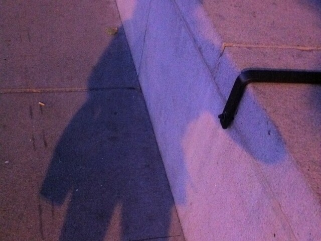 Shadow changing color.