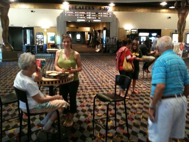 At the movies with grandma and grandpa