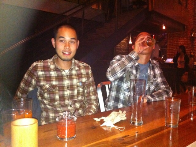 Yesterday’s sixoh. Shirt twins.