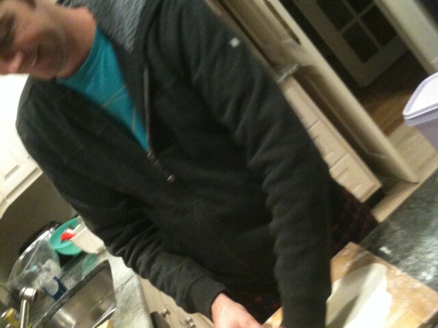 Making dumplings with leftover beef Wellington puff pastry