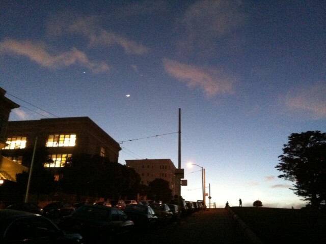 Longer days, pretty crescent