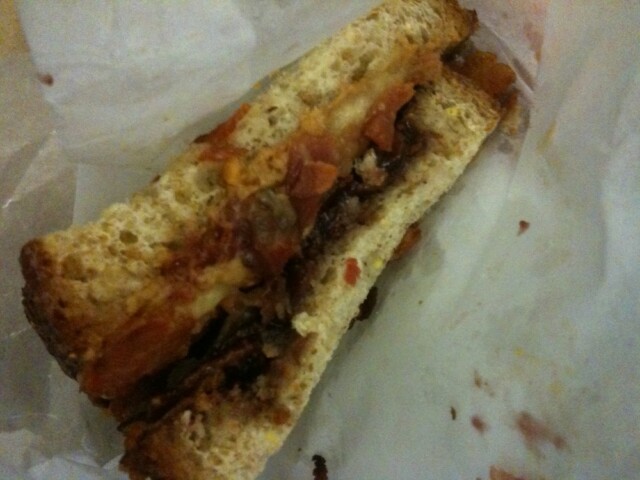 Yesterday’s sixohsix is pbj with banana and bacon from the Detroit airport