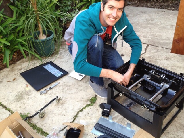 We got a grill! Some assembly required.