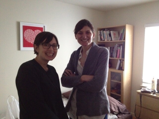 Talking sewing with Emily and Carolyn