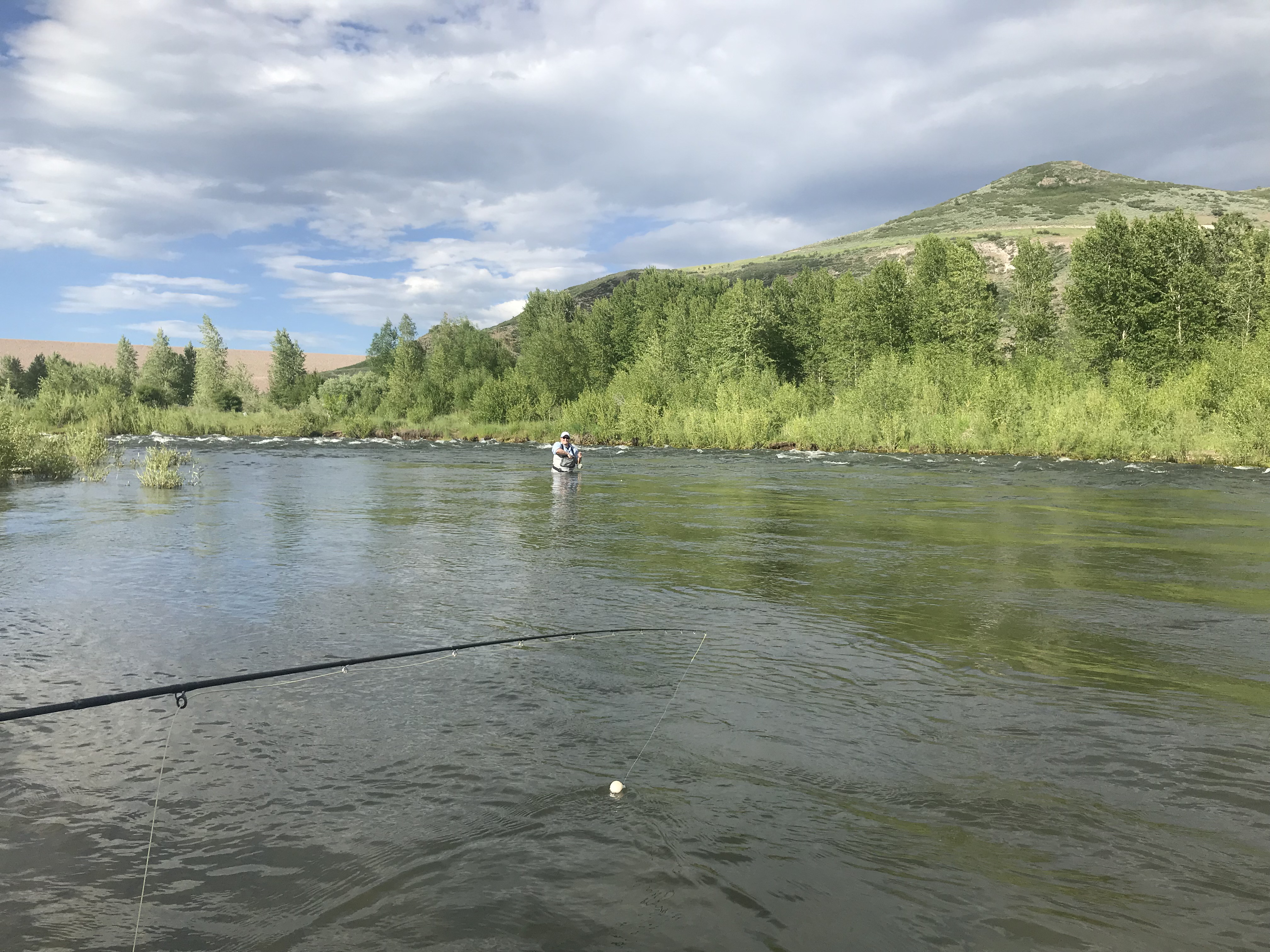In the Provo river fly fishing with Moira in Park City | SixOhSix